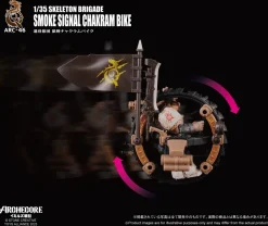 ARC-46 Skeleton Brigade Smoke Signal Chakram Bike 1/35 Action Figure JAPAN