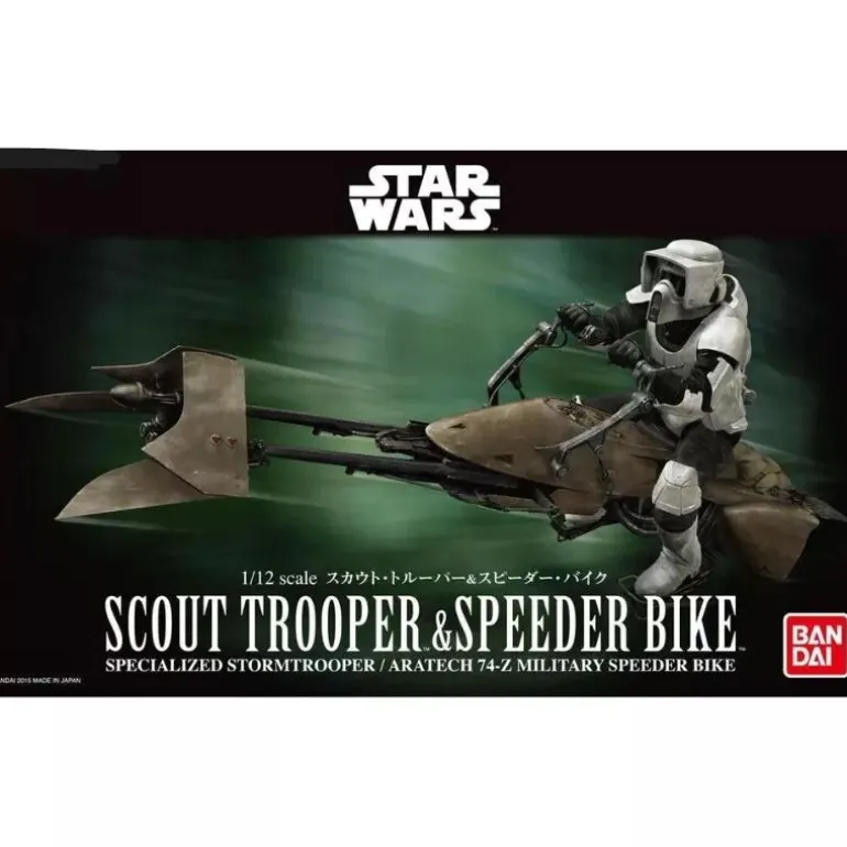 BANDAI Star Wars Return of the Jedi Scout Trooper & Speeder Bike Model Kit JAPAN