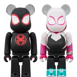 BE@RBRICK SPIDER-MAN Miles Morales & SPIDER-GWEN 2PCS Set Action Figure JAPAN