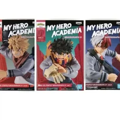 BRAVEGRAPH #1 My Hero Academia Midoriya ＆ Bakugo ＆ Todoroki 3 Set Figure JAPAN