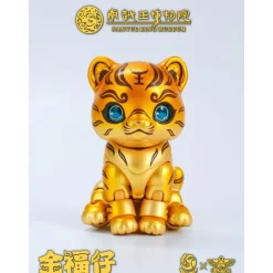 Bronze Tiger Talisman with Gold Inscription Jin Fuzai Action Figure JAPAN