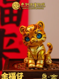 Bronze Tiger Talisman with Gold Inscription Jin Fuzai Action Figure JAPAN