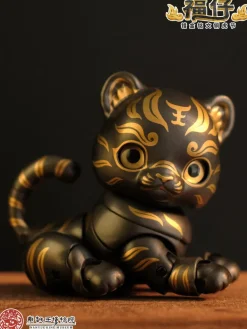 Bronze Tiger Talisman with Gold Inscription Fuzi Action Figure JAPAN