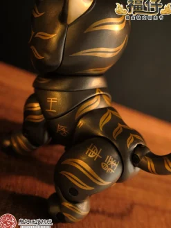 Bronze Tiger Talisman with Gold Inscription Fuzi Action Figure JAPAN