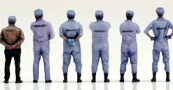 Genco Patlabor Shinohara Heavy Industry Employees Set of 6 1/60 Figure JAPAN