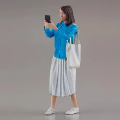 Kaiyodo ARTPLA Tourist and Giraffe Set Unpainted Unassembled Model Kit JAPAN