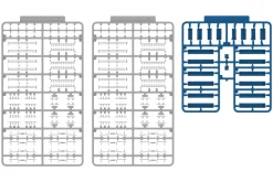 Long Sheet Interior Set A Blue 4-door Car 2 Car Portion 1/80 Model Kit JAPAN