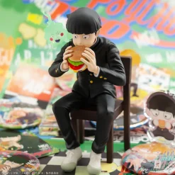 Mob Psycho 100 III x Bunbougu Cafe 2022 Figure Shigeo Kageyama & Dimple JAPAN
