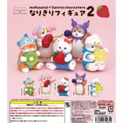 mofusand x Sanrio Characters Narikiri Figure 2 Complete Set Capsule Toy JAPAN