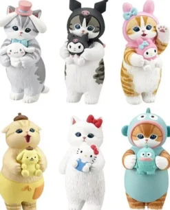 Mofusand x Sanrio Characters Narikiri Figure Complete Set Capsule Toy JAPAN