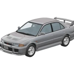 RakuPla Snap Car CE9A Lancer GSR Evolution III 1995 Queen's Silver Model Kit