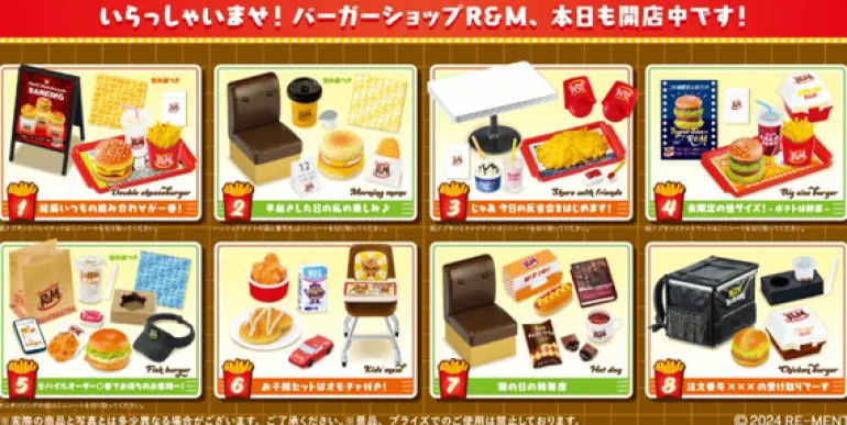 RE-MENT Petit Sample Burger Shop R&M Complete set Figure JAPAN OFFICIAL