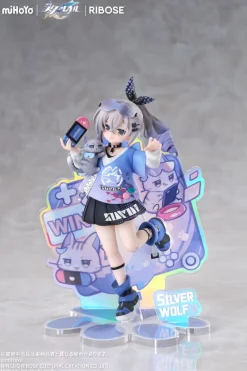 RISE UP+ Honkai Star Rail Chibi Cat Series Figure Silver Wolf Ver. Figure JAPAN