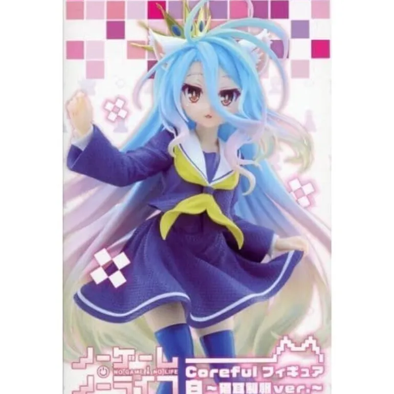 Taito Coreful Figure No Game No Life Shiro Cat Ear School Uniform JAPAN OFFICIAL