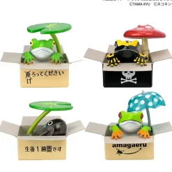 Tamakyu Sutegeko Frog Mascot Set of 4 Figure Capsule Toy JAPAN OFFICIAL