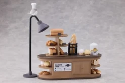 Tea Time Cats Scene Bread House Clerk & Customer Set Figure JAPAN OFFICIAL