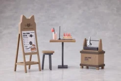 Tea Time Cats Scene Bread House Clerk & Customer Set Figure JAPAN OFFICIAL