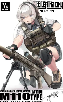 Tomytec LittleArmory LA110 M110SASS Type 1/12 Model Kit JAPAN OFFICIAL